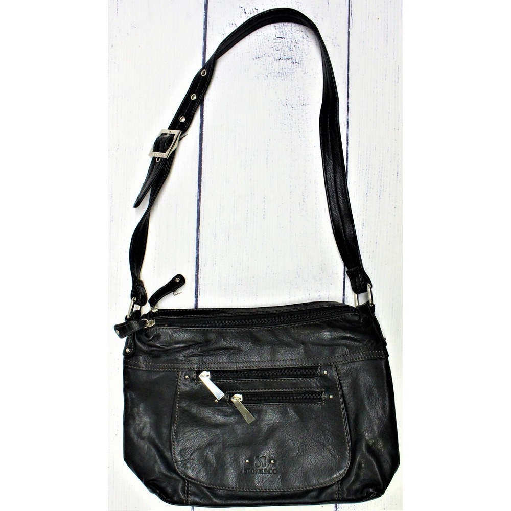 Style &Co Pebble Leather Purse Shoulder Bag‎ Adjustable Strap